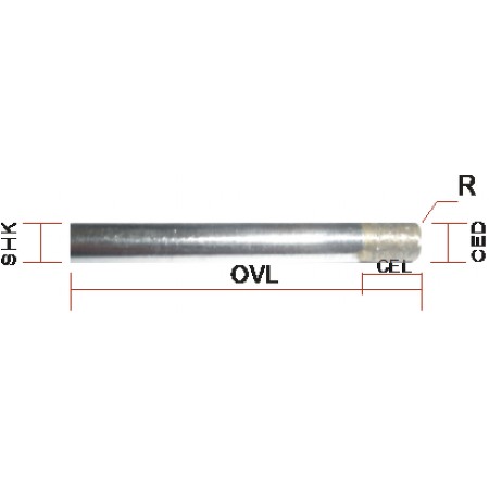 金刚石烧结球头铣刀