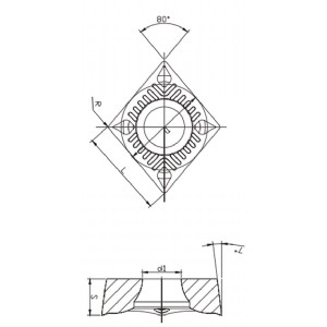 CCGT菱形80º